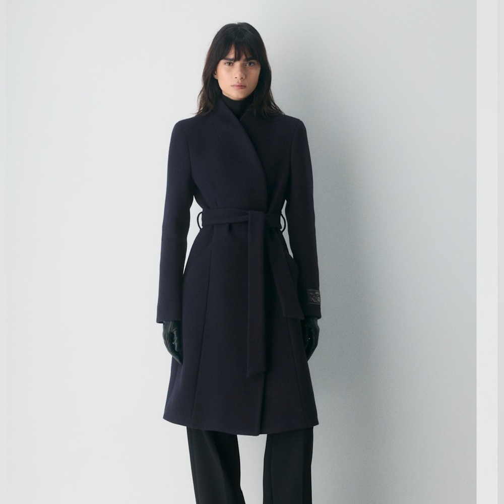 Aritzia Babaton Connor Italian wool coat Navy